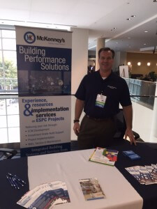 Tony Trentini at the McKenney's booth at Moving Forward: 2015 SEEA & AESP Southeast Conference.